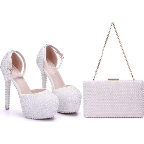 Crystal Queen Women's White Bags