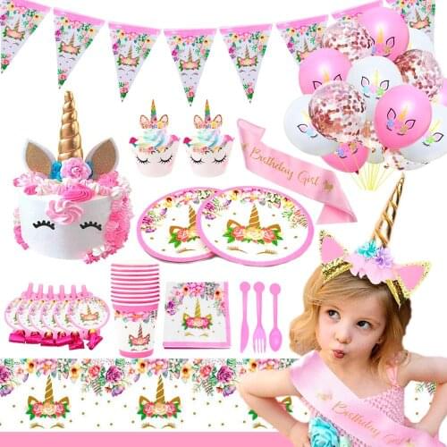 Unicorn Party Supplies Unicorn Brithday Party Decor Boy Girl Baby Shower Decor Unicornio My Little Pony Birthday Favors