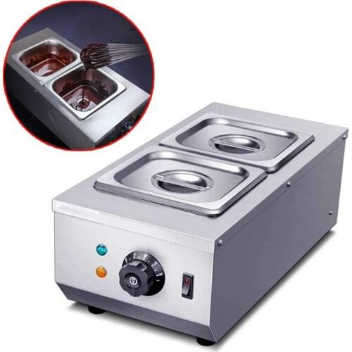 Electric Chocolate Cheese Melting Machine Heater Commercial Double Hot Pot Fountain Boiler Dipping Cylinder Melter Pan Warmer EU