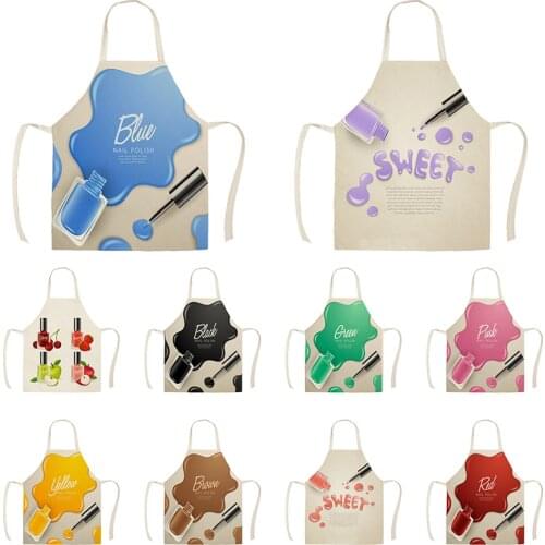 Nail polish pattern kids apron For home and kitchen House cleaning customizable apron Child apron goods for home kitchen Apron