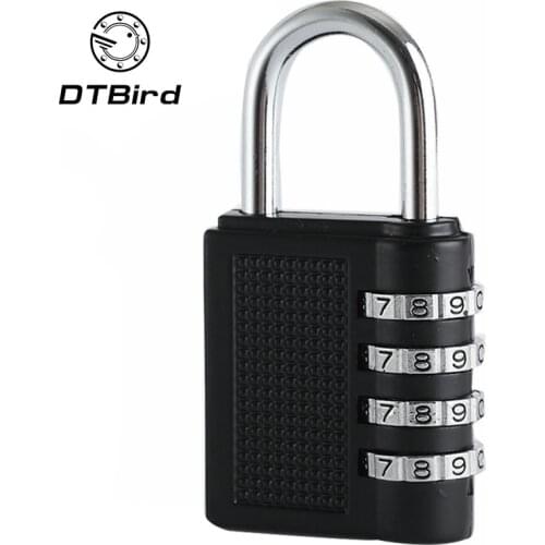4-digit black zinc alloy padlock suitcase gymnasium cabinet door door oversize metal code padlock 40