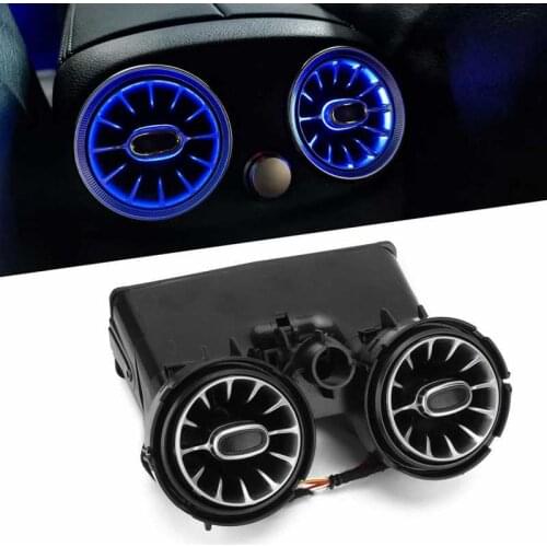 64 Color Rear LED Turbine Air Vent Ambient Light Kit Replacement for Mercedes-Benz C GLC-Class W205 X253 2019 2020 2021