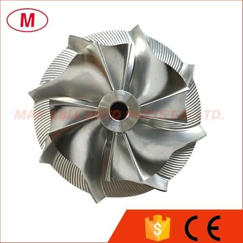 KP39 5443-123-2023 33.50/46.00mm 4+4 blades Turbo Billet compressor wheel/Aluminum 2618/Milling for 5439-970-0065 turbocharger