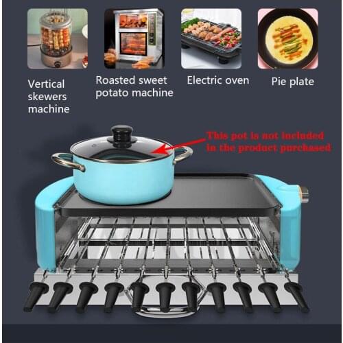 Multifunctional Electric Heating Plate Barbecue Grill Integrated Stainless Steel Non-Stick Barbecue Plate Barbecue Grill