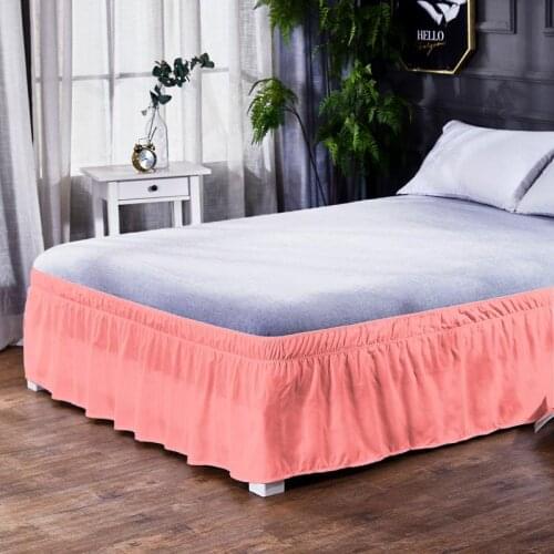 Hotel Fashion Pleated Bed Skirt Bed Shirt Without Surface Elastic Band Single Queen King for Home Dust-Proof Decor