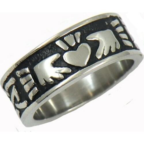 316 stainless steel Viking rune ring fashion accessories Viking character love ring men and women flat ring