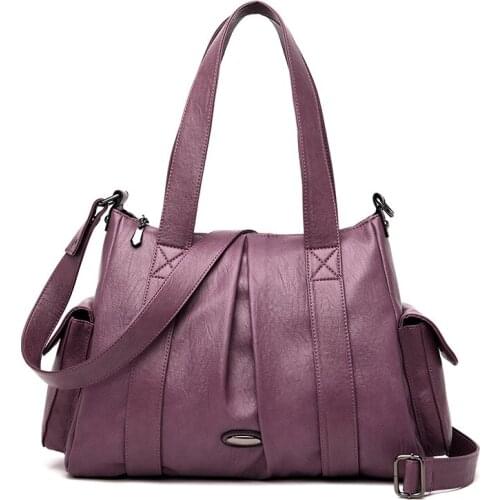 Soft Leather Handbags 2021 New Women Mother Bags Fashion Womens Middle-aged Single-shoulder Messenger Casual All-match Big Bag