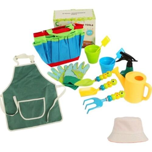 Green Kids Garden Tools Set Garden Tools Including Watering Can /Shovel/ Rake