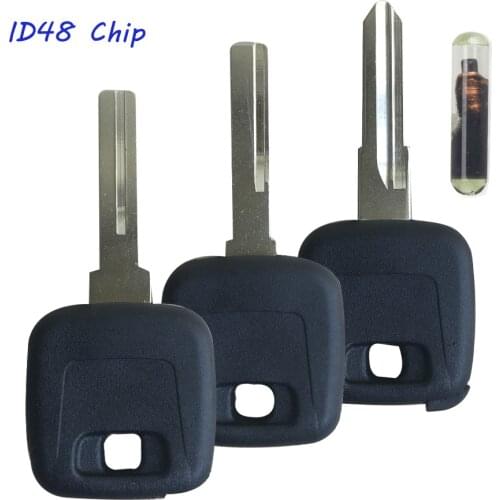 Uncut Blade Blank Insert ID48 Chip For Volvo XC90 XC70 V70 S80 S60 S90 V90 S70 C70 Transponder Chip Ignition Key