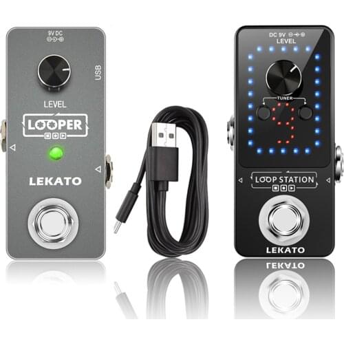 LEKATO Looper Guitar Pedal Loop Record 40 Mins Loop Electric Guitar Effect Pedal True Bypass 9 Slot Wave Looping F/S Guitar Part