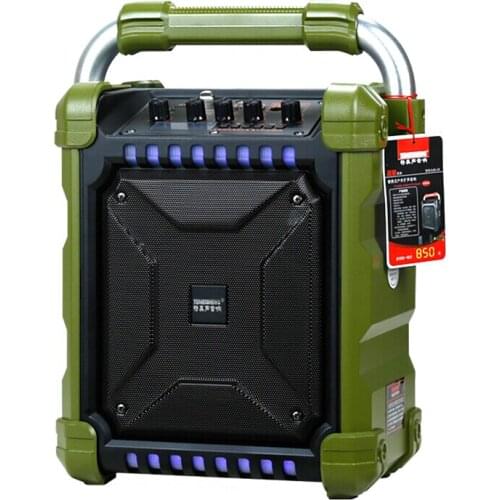 Portable Hiking Speaker With Shoulder Strap Outdoor Speaker Bass Adjustable Stereo Big Power Louderspeaker LED Reverberation