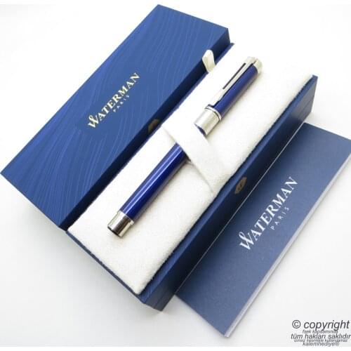 Waterman Perspective Blue Roller Pen + Leather Sheath Gift Set | İsme Special Pen | Gift Pen