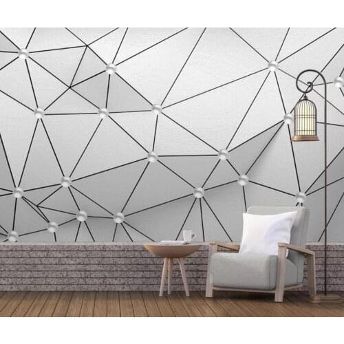 Abstract Geometric Line Wallpaper Roll 3D Mural for Bedroom Photo Wallpapers 3d Art Wall Painting Home Canvas Contact Paper