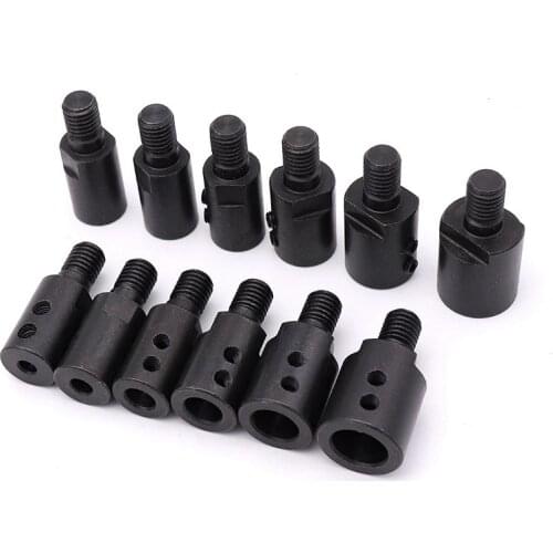M10 Saw Blade Connecting Shaft 5/6/8/10/12/14mm Drill Spindle Chuck Adapter Grinding Polishing Motor Shaft Connecting Rod Sleeve