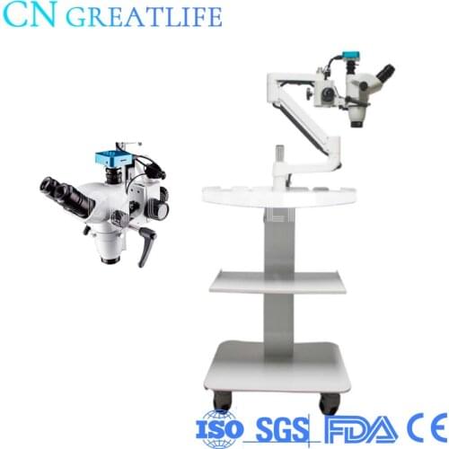 Dental Lab Equipment Hd Surgical Operation Root Canal Treatment Digital Camera Usb Dental Oral Surgical Microscope with Cart