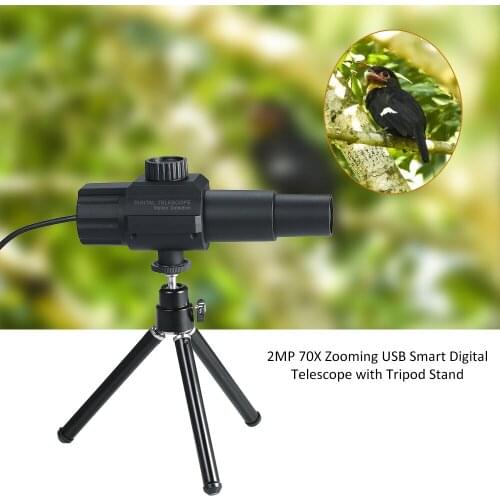 USB Smart Digital Telescope Monocular 2MP 70X Zooming Magnification Adjustable Scalable Camera with Tripod Stand