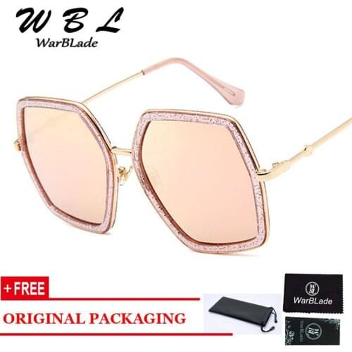 WarBLade 2019 Italy Luxury Brand Oversized Square Sunglasses Women Men Brand Designer Retro Frame Sun Glasses For Female