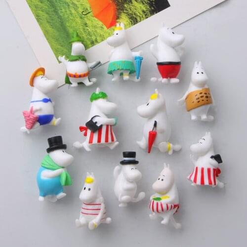 Yj 12pcs Magnetic Hippo Cartoon Creative 3D Cute Xiaoming Cute Paste Refrigerator Paste Strong Magnetic Fridge Magnet Decor Kids