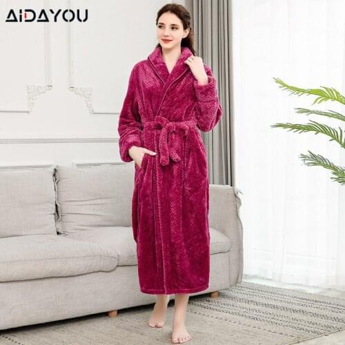 Womens Nightgowns Winter Coral Velvet Bathrobe Women Pajamas Flannel Warm Robe Sleepwear Womens Robes Coral Velvet ouc304