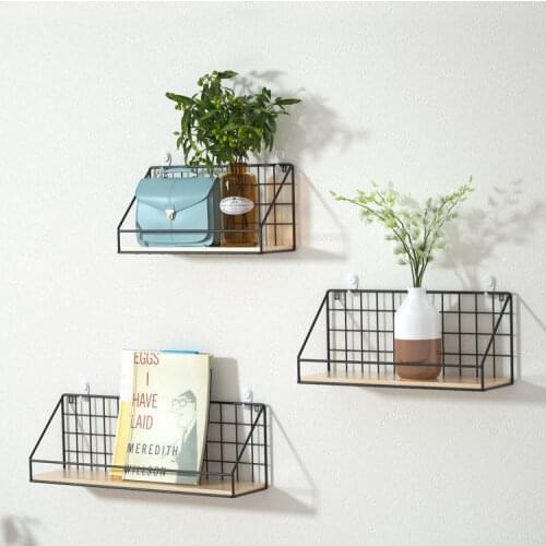1-Layer Iron Grid Hanging Basket Organizer Wall Hanging Storage Rack Key Hooks Kitchen Student Dormitory Display Rack Baskets
