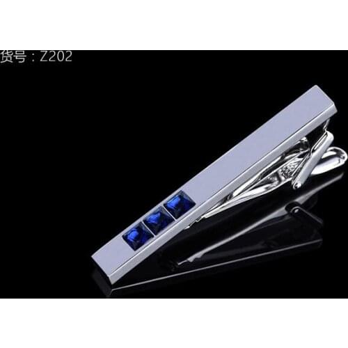 10pcs/lot Classic Crystal Tie Clip Business Style Necktie Clip Tie Pin Bars Mens Jewelry Fashion Gift 3 Colors