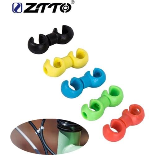 10 pcs bicycle cables & housing brake shift line tubing line buckle S-type storage handcuffs Ultralight C-type line buckle 5