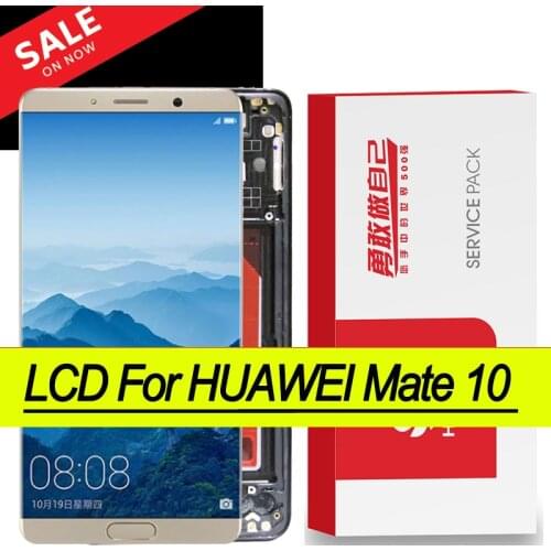 100% Original 5.9'' for Huawei Mate 10 LCD Touch Screen Glass Huawei MATE 10 Display with Frame ALP L09 ALP L29 Repair Parts