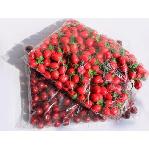 100pcs Realistic Fake Tomatoes for Photography Props Restaurant Cherry Tomatoes Window Display Artificial Tools Fruit Molds