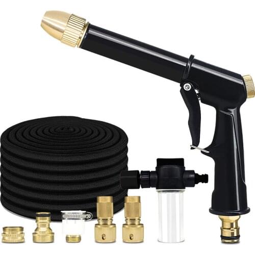3 Times Telescopic Hose High Pressure Water Gun Garden Hose Garden Hose Household Car Wash Water Gun Garden Hose Watering Tool