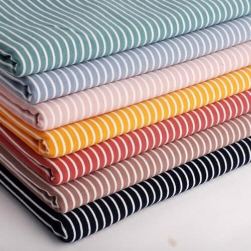 50x165cm stripe knitted cotton terry fabric / sportswear T-shirt sweater fabric /DIY sewing handmade cotton knitted fabric