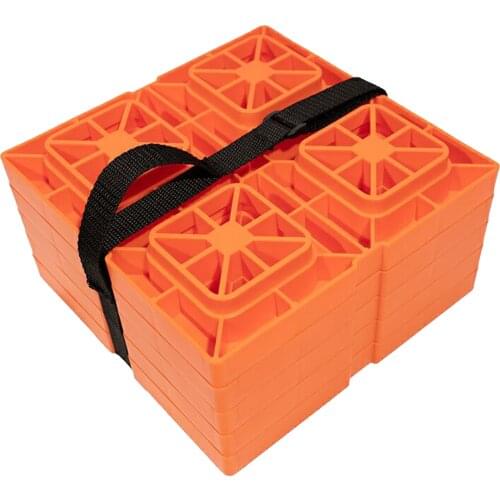 5x Heavy Duty Leveling Blocks Strong Interlocking for Tongue Jacks for Tandem Axles Allows Stacking to Desired Height Anti-Slip