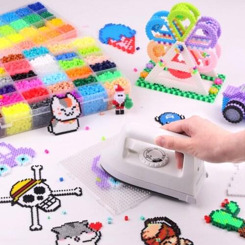 White Dry Iron for perler beads Hama Beads Puzzle Pegboard Perler Beads Iron with adjustable Temperature Ironing Faster
