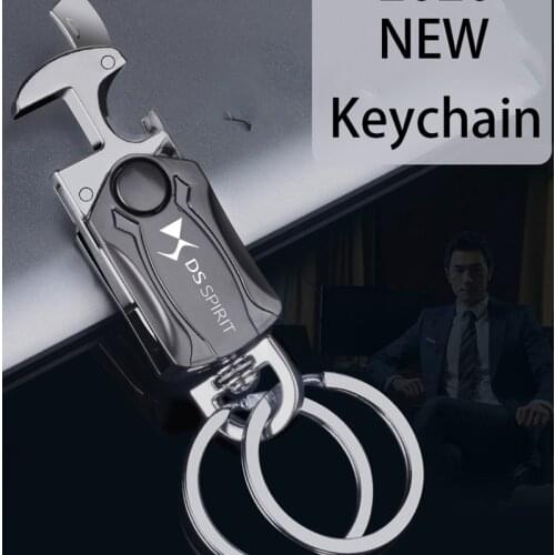 For DS 5LS 7 3 E-TENSE 5 23 AERO Car accessories Beer Bottle Opener Keychain Men Fashion Zinc Alloy Key Ring Car Play Keyring
