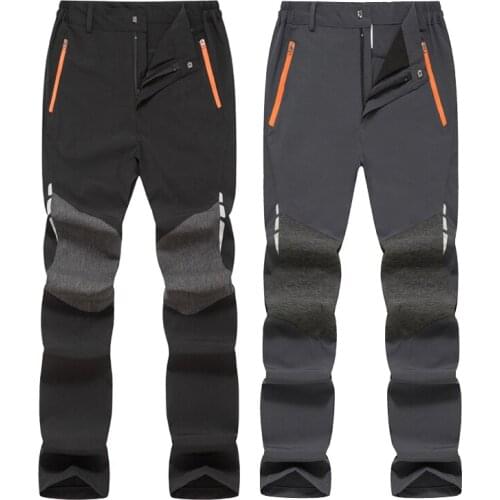 Men Outdoor Pants Reflective Mens Spring Summer Hiking Pants Thin Softshell Trousers Sports Trekking Climbing Waterproof Pants