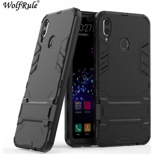 For PC Case On Huawei P Smart Plus Cover Silicone Rubber Robot Armor Hard Back Phone Case for Huawei P Smart Plus Coque 6.3 inch