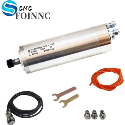 CNC Water Cooling Spindle Motor 65mm 800KW ER11 JR-65-800A 220V 24000 rpm water Cooled Spindle For DIY CNC Milling Machine