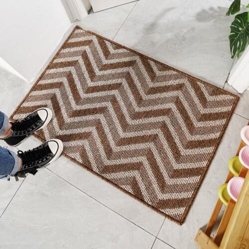 Geometric Polypropylene Floor Mat for Door Entry Simple Water Absorption Antiskid Floor Mat Dust Removal Wear Resistant Carpet