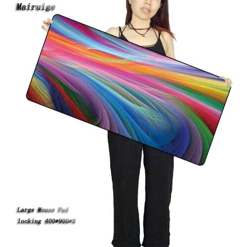 Mairuige Watercolor 900*400mm Laptop Gaming Mouse Pad Locking Edge Mousepad Mat for LOL Dota2 CS Mouse Mice Pad for Game Player