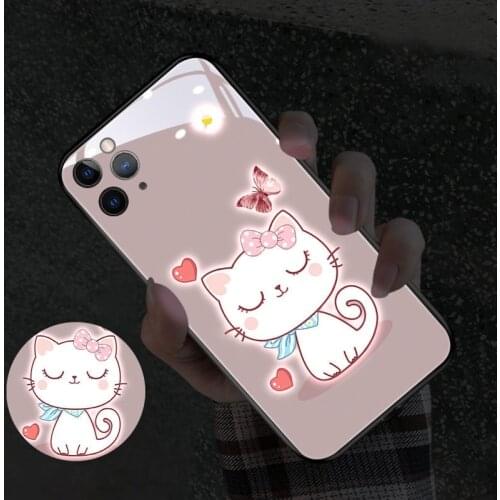 J TPU Incoming Call Glowing Luminous Case For iPhone 6 6s 7 8 Plus X XR XS Max 11 12 Pro Max mini Led Flash Lighting Flashing