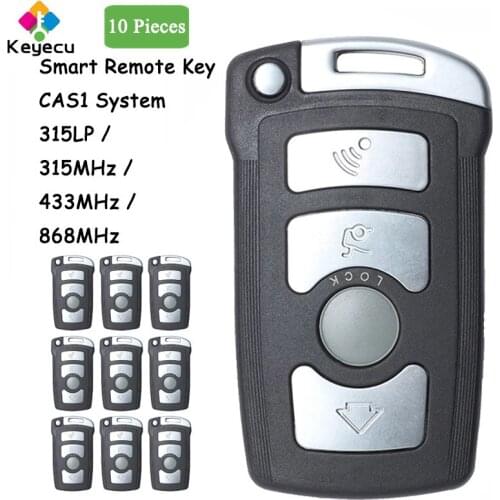 KEYECU 10PCS/Lot KYDZ Smart Remote Car Key Fob 315LP 315MHz 433MHz 868MHz ID7944 Chip for BMW CAS1 7 Series E65 E66 E67 E68 745i