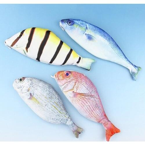 Creative Gift Fish Shape Pencil Bag Pen Case Zipper Pouch School Stationery