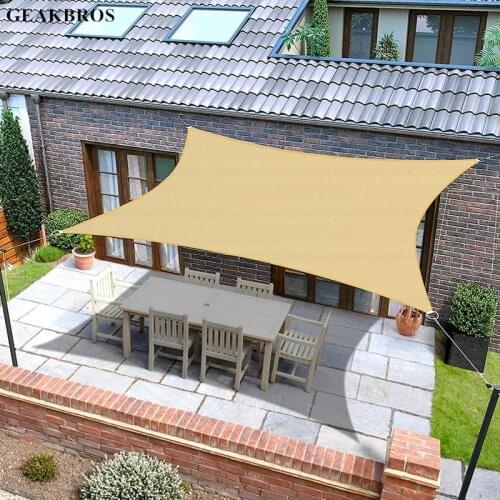 Summer Outdoor Sun Shade Sails Canopy Awnings Waterproof Sun Shelter Shade Sail UV Block for Patio Garden Outdoor Facility