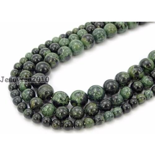 Natural Kambaba Ja-sper Gems Stone Round Beads 15'' Strand 4mm 6mm 8mm 10mm 12mm Strand for Jewelry Making Crafts 5 Strands/Pack