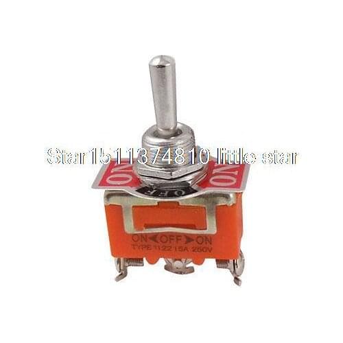 AC 250V 15A SPST On/Center Off/On 3 Way Toggle Switch w Screw Terminals