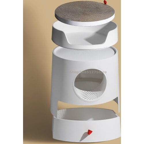 Castle Cat Litter Basin Fully Enclosed Large Drawer Cat Toilet Deodorization Splash Proof Enclosure Sand Basin Cat Excrement Bas