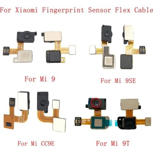 Fingerprint Sensor Home Button Flex Cable Ribbon For Xiaomi Mi 9 9SE 9T CC9E 10 8Pro Redmi K30Pro 10X 5G Touch Sensor Flex