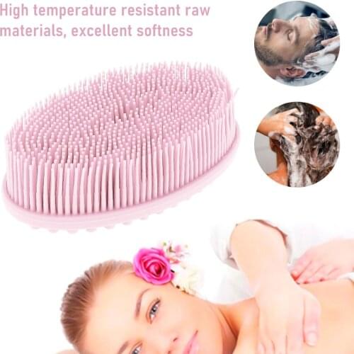 Silicone Bath Brush Face & Body Gentle Scrub Skin Exfoliation Bath Shower Massage Brush Head Body Massager Shampoo Washing Comb