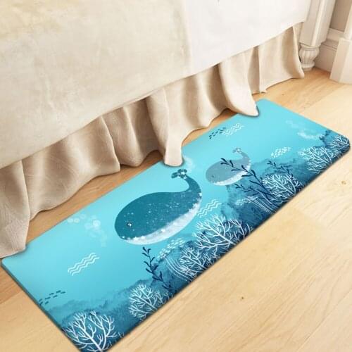 Top Brand Fashion Children Flannel Carpet Baby Ocean Dolphin Carpet Baby Play Mat Dropshipping Carpet Childrens Rectangular