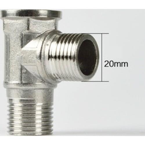 DN15 1/2" BSPP Female-Male-Male Tee 201 Stainless Steel Pipe Fitting Connector Coupling Adapter