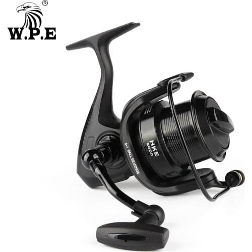 W.P.E Fishing Reel HKE 5000/6000 Spinning Reel 4.4:1 Gear Ratio 5+1 BBs Full Metal Spoon Carp Fishing Reel Saltwater Tackle